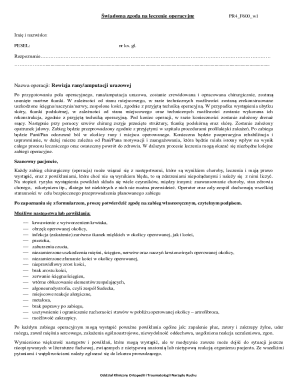 Medical Consent Form for Surgical Procedure