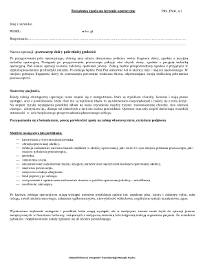 Medical Consent Form for Skin Graft Surgery