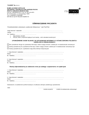 Medical Consent Form for Ankle Arthroscopy