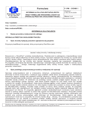 Medical Consent Form for Perianal Fistula Surgery
