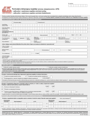 Generali Insurance Payout Form