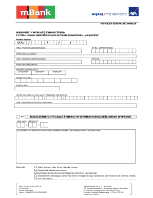 AXA Insurance Claim Form