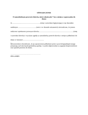 Child Return Consent Form