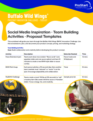 Buffalo Wild Wings Innovation Challenge Toolkit