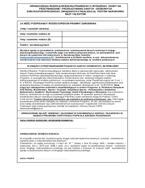 Parental Consent for Data Processing