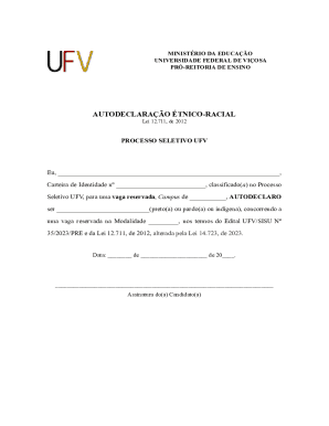 Ethnic Self-Declaration Form