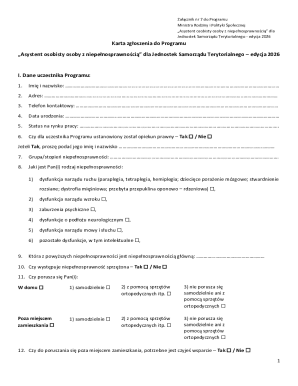 Personal Assistant Program Application Form 2026