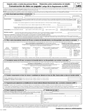 Spanish Tax Form 145