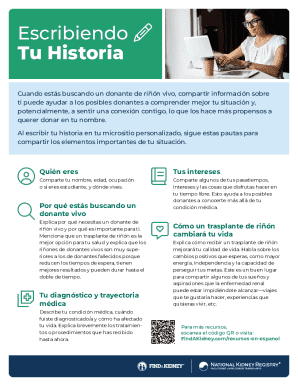 Kidney transplant donor request form