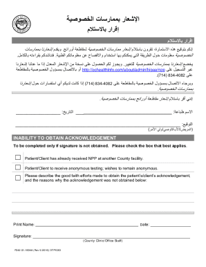 Orange County Privacy Practices Notice