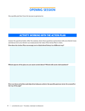 Governors-Elect Training Seminar Workbook