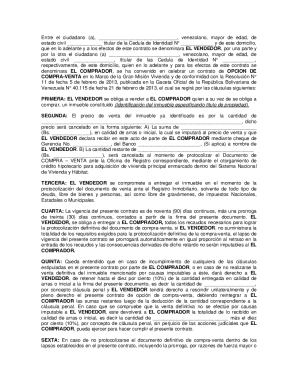 Venezuelan option to purchase agreement