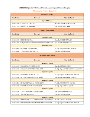2020-2021 Spring Semester Elective Courses