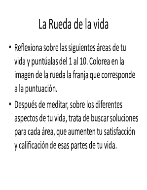 Life wheel assessment form