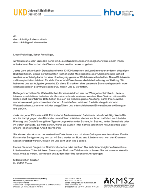 Stammzellspender Einverständniserklärung