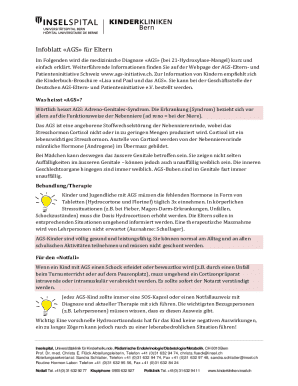 AGS Information Sheet for Parents