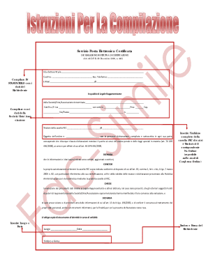 Italian Certified Email Service Declaration