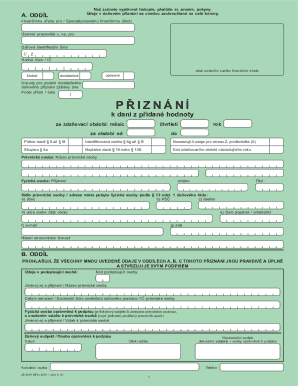 Czech VAT Tax Return Form