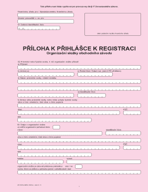 Czech Republic Tax Registration Form