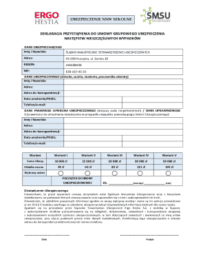 School Accident Insurance Declaration