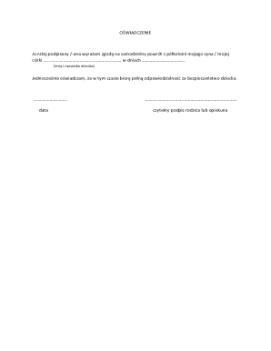 Parental Consent for Child's Return