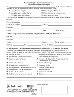 Authorization for Use or Disclosure of Protected Health Information