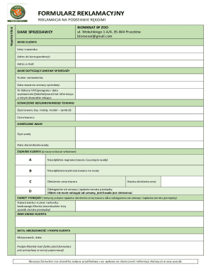 Polish Complaint Form