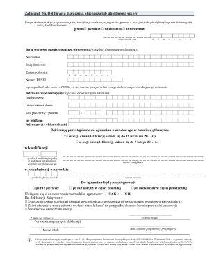 Poland Vocational Exam Declaration