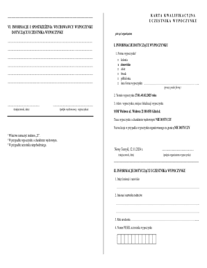 Polish Camp Attendance Form