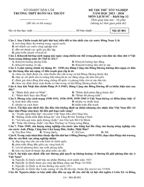 Vietnam History Exam Template