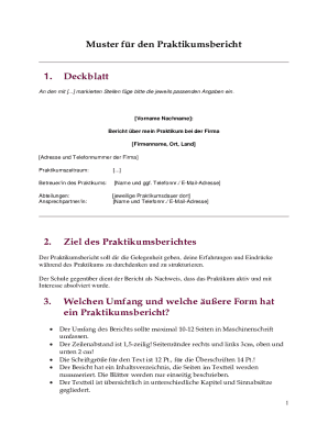 Praktikumsbericht Template
