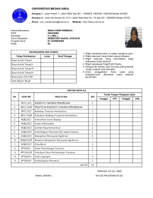 Student Exam Card