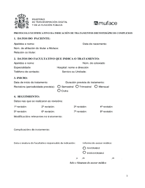 Spanish Dietary Treatment Protocol Form