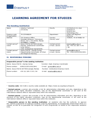 Learning Agreement for Studies