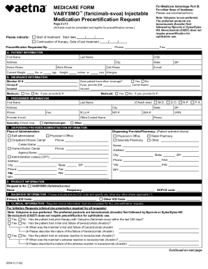 Medicare Form 2034-3 for Vabysmo Precertification