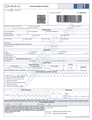 Colombia rut registration form