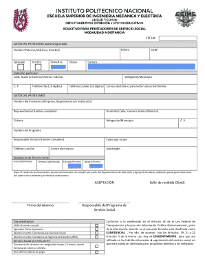 Service social provider application form
