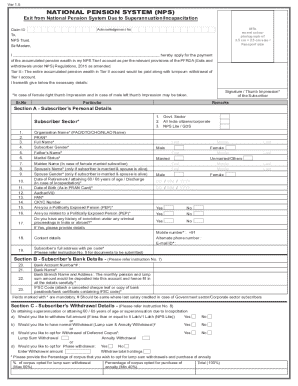National Pension System Exit Form