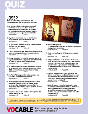 Quiz on josep's exile