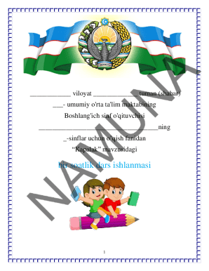 Uzbekistan Primary School Lesson Plan