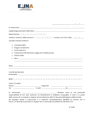 Italian INPS Refund Request Form