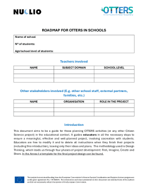 Roadmap for Otters in Schools Guide