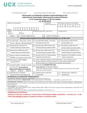 Molecular Hematology Diagnostic Form