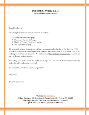 Colorado Patient Information Form