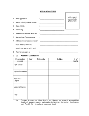 Application Form
