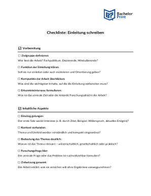 Checklist: Writing an Introduction