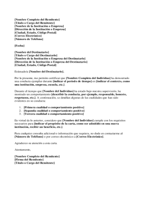 Character reference letter template