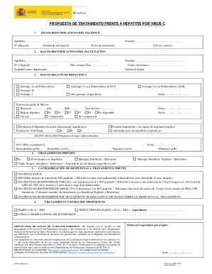 Hepatitis c treatment proposal form