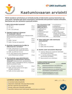 Fall Risk Assessment Form