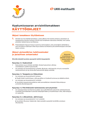 Kaatumisvaaran Arviointilomake